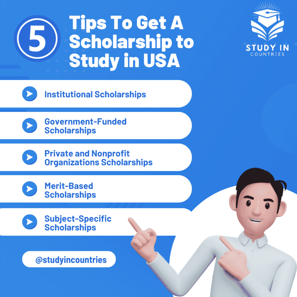 Top 5 tips to get a scholarship to Study in USA at Study in Countries